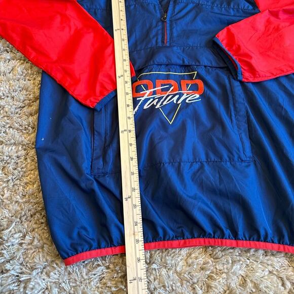 Rare Design Odd Future Windbreaker Small Tyler the Creator Navy Red Embroidered - Picture 7 of 8